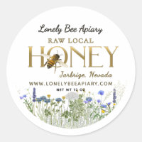 Rått lokalt honung Wildblommor som flyger Bee Stic