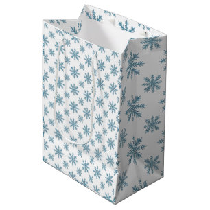 Rätt retro snöflingemönster blues akvarell