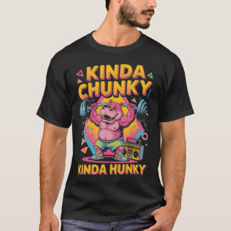Rätt så knubbig rolig träning fitness retro t shirt