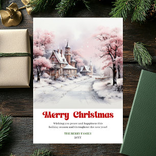 Rätt så lantlig julstämning traditionell festlig julkort