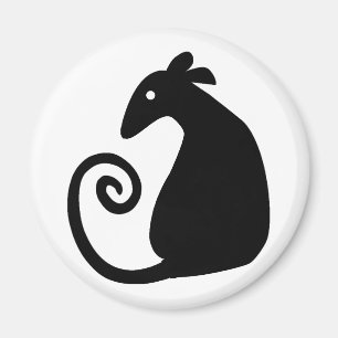 Rått siluett råtta magnet