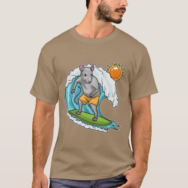 Rått sommar surfar t shirt (Framsida)