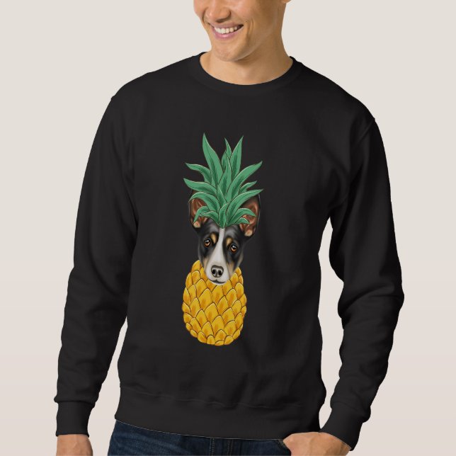 Rått Terrier Ananas Hund Lång Ärmad Tröja (Framsida)