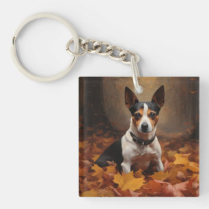 Rått Terrier i höstlöv Fall Inspira