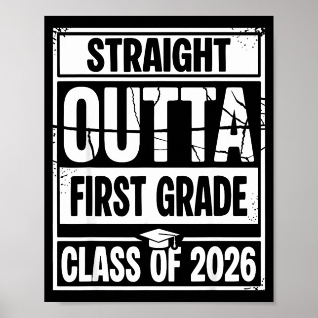 Rätt ut från första klassens examensklass av poster (Framsidan)