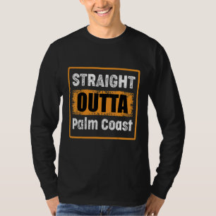 Rätt Utanför Palm Coast Florida Usa Retro Distress T Shirt