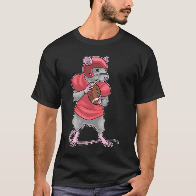 Råtta American Football Helmet T Shirt (Framsida)