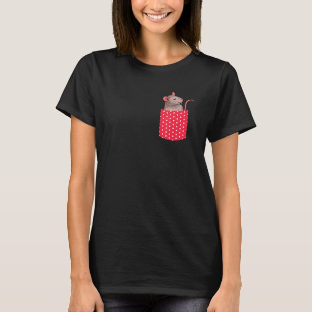 Råtta Animal Cute Pocket Pet Owner Rodent Råtta T Shirt (Framsida)
