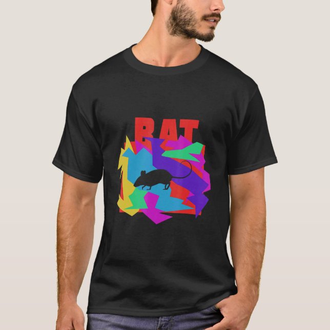 Råtta Animal Mosaik Puzzle T Shirt (Framsida)