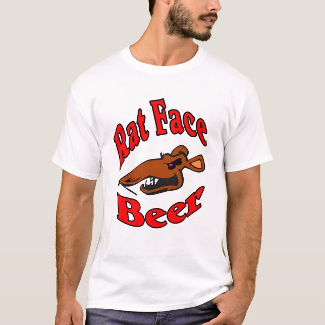 Råtta Ansikte Beer logotyp Shirt T (Framsida)