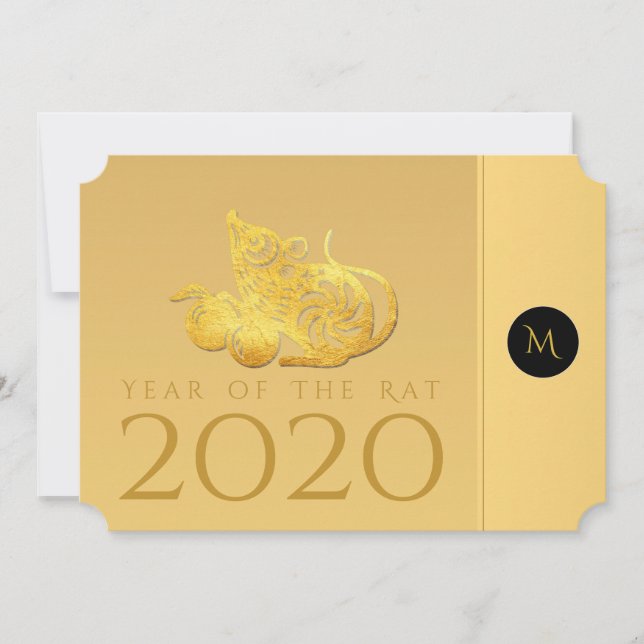 Råtta År 2020-Eleganten för frukt, , Monogram, Par (Framsida)