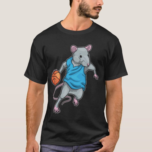 Råtta Basketball-spelare Basketball T Shirt (Framsida)