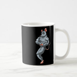 Råtta Bodybuilding Fitness Gym Motivation Bodybuil Kaffemugg