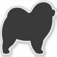 Råtta Chow Chow Hund Silhouette Vinyl Sticker