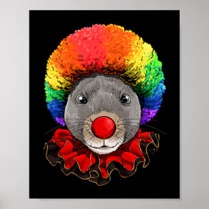 Råtta Clown Mouse Råtta Rodent Circus 78 Poster
