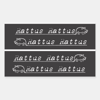 Råtta-cykelemblem, dekal, dekal rektangulärt klistermärke