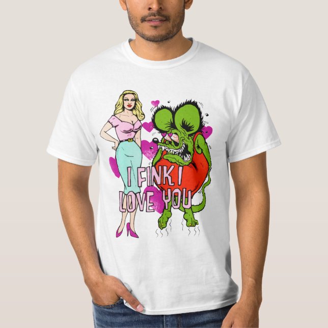 Råtta Fink kärlek du T Shirt (Framsida)