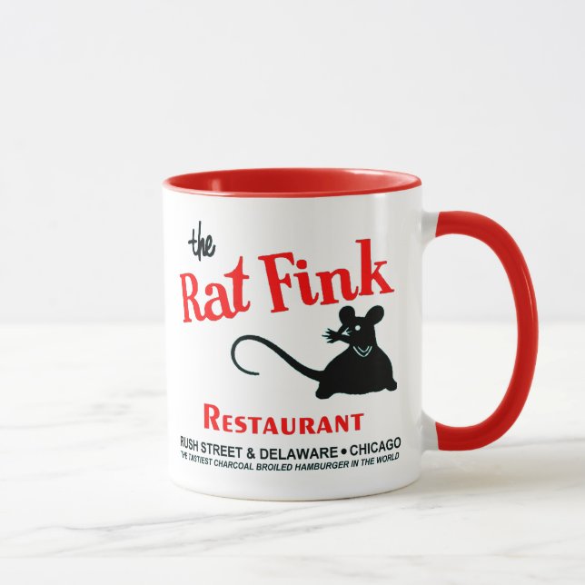 Råtta Fink Restaurant, Rush Street, Chicago, IL Mugg (Höger)