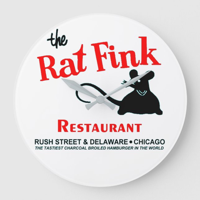 Råtta Fink Restaurant, Rush Street, Chicago, IL Stor Klocka (Framsida)