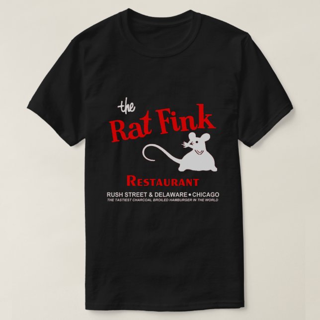 Råtta Fink Restaurant, Rush Street, Chicago, IL T Shirt (Design framsida)