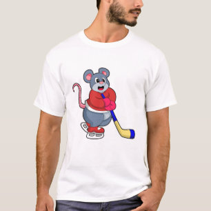 Råtta i ishockey med ishockey t shirt