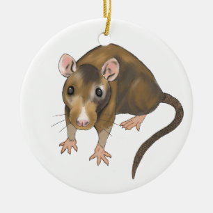 Råtta Julgransprydnad Keramik