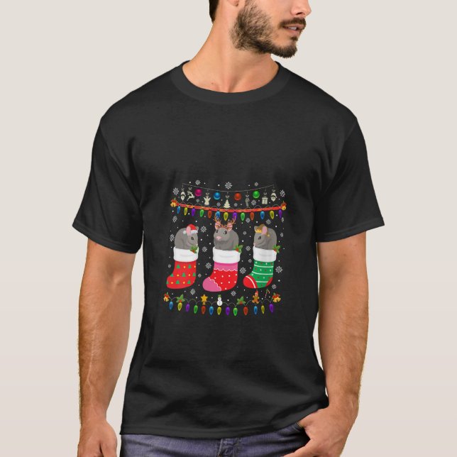 Råtta julsockel Ugly jul Sweater Pajama T Shirt (Framsida)