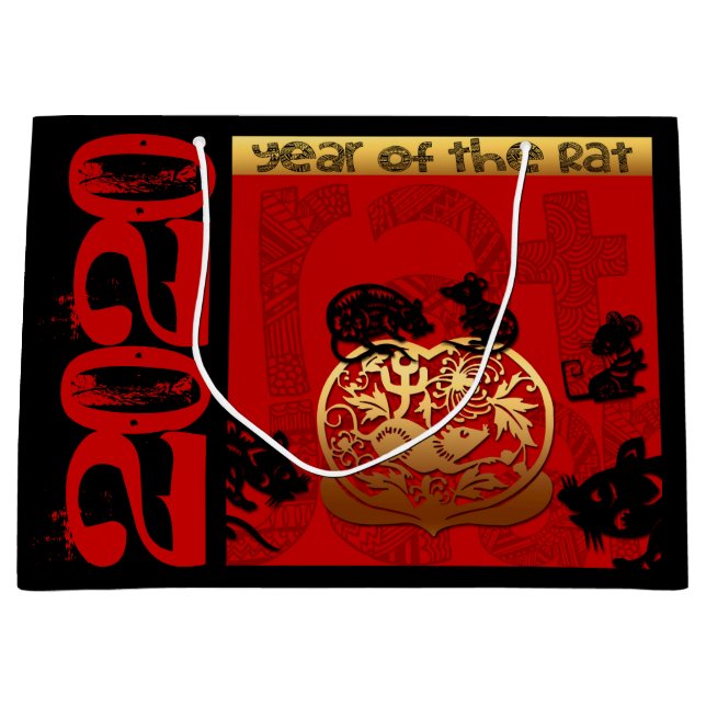 Råtta Kinesisk anpassningsbar, nyårsdag för zodiac (Framsidan)