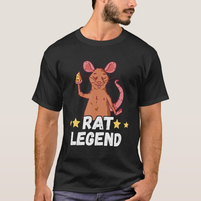 Råtta Legend Cheese Finder Råtta Älskare Rodent Rå T Shirt (Framsida)
