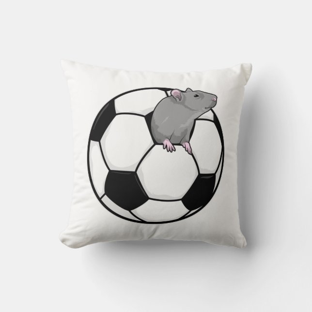 Råtta med fotboll kudde (Framsida)