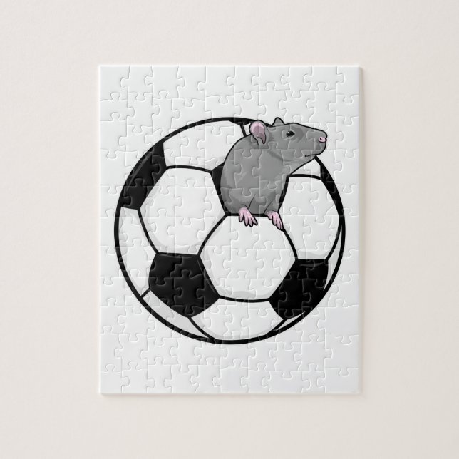 Råtta med fotboll pussel (Vertikal)
