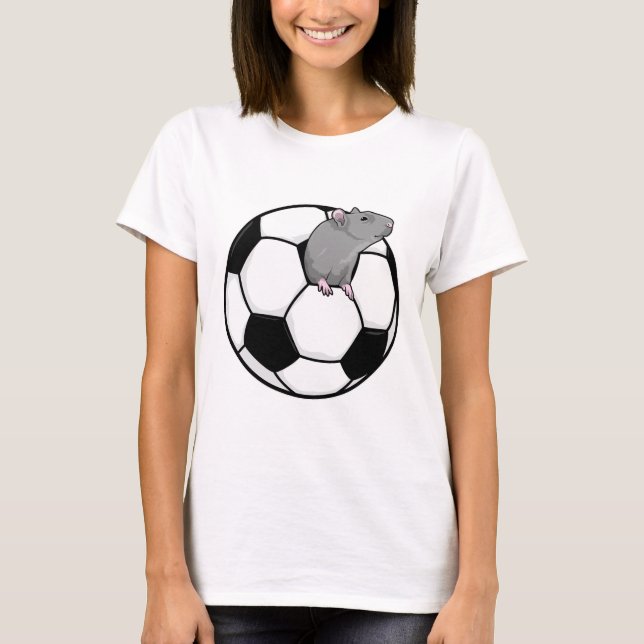 Råtta med fotboll t shirt (Framsida)
