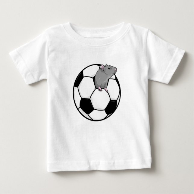 Råtta med fotboll t shirt (Framsida)