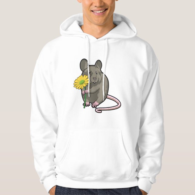 Råtta med gult Flower Hoodie (Framsida)