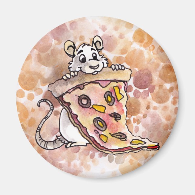 Råtta med Pizza Magnet (Framsidan)