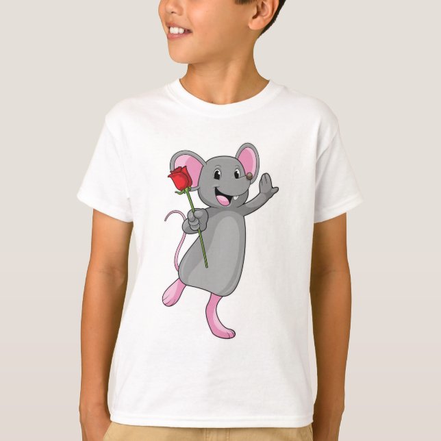 Råtta med Ro Flower T Shirt (Framsida)