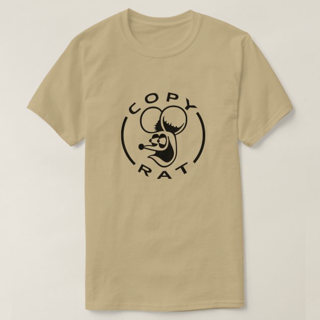 Råtta med texten Copy Råtta Tee Shirt (Design framsida)