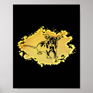 Råtta Motif Rodent Cute Råtta in Hand Cheese Pet A Poster