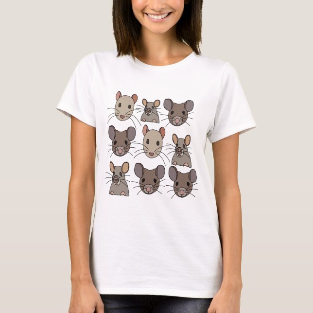 Råtta Mus Möss T Shirt (Framsida)