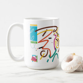 Råtta Nest Abstrakt Modern Art Illustration Mugg
