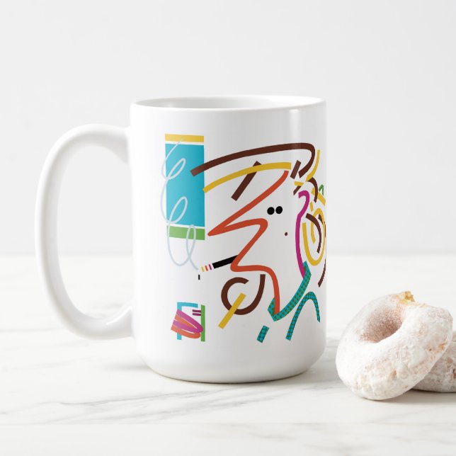 Råtta Nest Abstrakt Modern Art Illustration Mugg (Med munk)