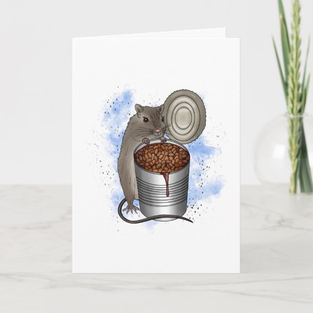 Råtta och Bake Beans | Födelsedag Kort (Framsida)