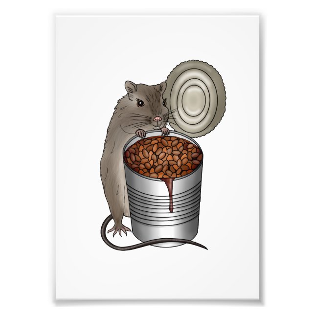 Råtta och Bake Beans Fototryck (Framsidan)
