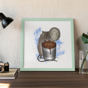 Råtta och Bake Beans Poster