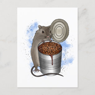 Råtta och Bake Beans Vykort