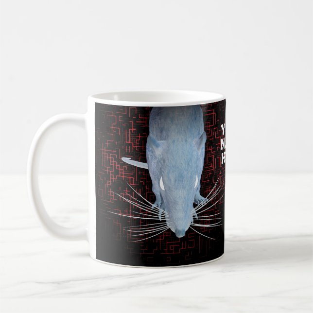 Råtta och maze. Anpassad Kaffemugg (Vänster)