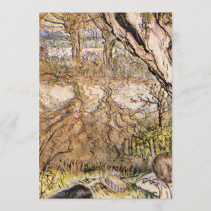 Råtta och Mole har en Picnic - Arthur Rackham Inbjudningar