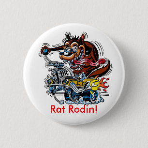Råtta på hot rod, råtta Rodin! Knapp