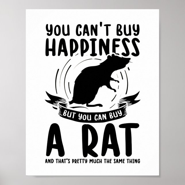 Råtta Pet | Rodent Home Råtta Animals Gift Poster (Framsidan)