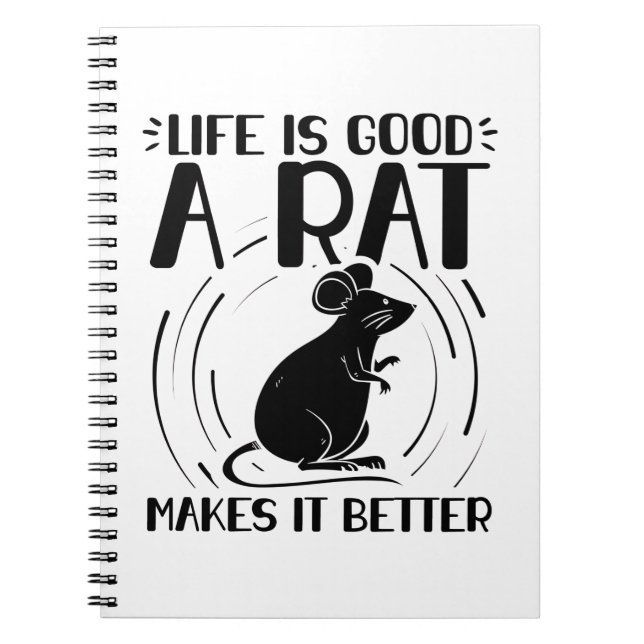 Råtta Pet | Rodent Råttor Animals Gifts Anteckningsbok (Framsidan)
